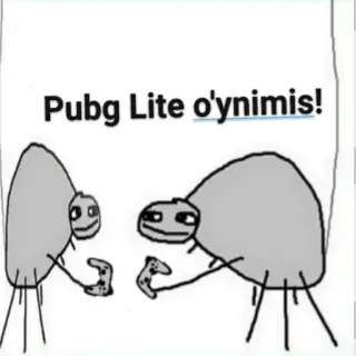 😊 PUBG Lite Pubg Lite o'ynimis! PUBG, jeu vidéo, gaming, dessin animé, dessin telegram sticker