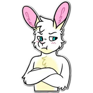 😠 furry rabbit telegram sticker