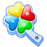 ๐ TLRD clover, tlrd, four-leaf clover, lucky charm, colorful whatsapp sticker