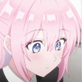 🍬 anime, rambut pink, wanita, kartun, animasi telegram sticker
