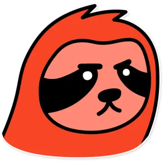 😡 ленивец, мультфильм, животное, стикер whatsapp sticker