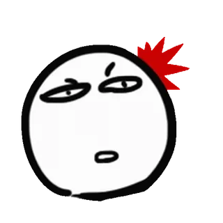 ⭐ Strichmännchen, Ausdruck, Cartoon, wütend, rote Haare whatsapp sticker