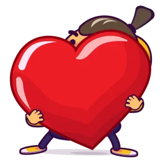 ❤️ coração, amor, desenho animado, personagem, afeição, romance, fofo telegram sticker