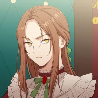 ☠ mujer, seria, retrato, personaje, webtoon, expresión telegram sticker