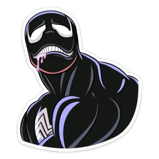 🤤 Venom マーベル, スーパーヒーロー, シンビオート, エイリアン, ヴェノム whatsapp sticker