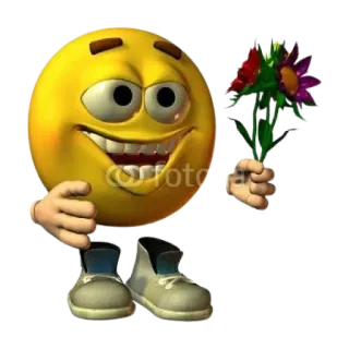 🥀 Emoji, Smiley, Fiori, Cartoni animati, Felice, Saluto whatsapp sticker