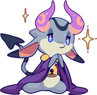 😲 devil, cute, horns, fantasy, monster, animal telegram sticker