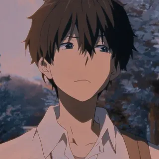 💙 Anime, Smutny, Chłopak, Manga, Postać, Ilustracja telegram sticker