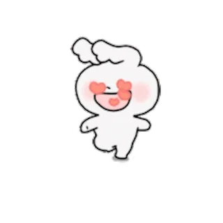 ❤️ mignon, dessin animé, personnage, amour, coeurs, animation telegram sticker