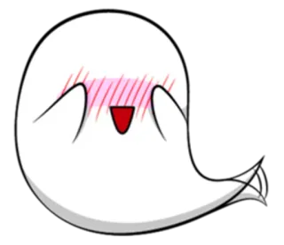 🙈 spook, schattig, cartoon, blozend, kawaii telegram sticker