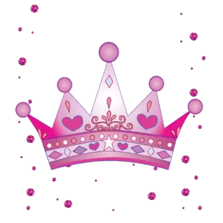 👑 couronne, rose, princesse, paillettes, coeurs, bijoux telegram sticker