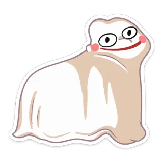 🙃 hantu, lucu, kartun, stiker, lucu, halloween telegram sticker
