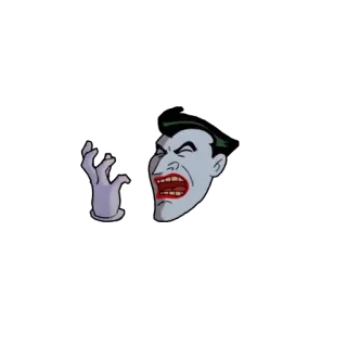 🤯 Joker Joker, Bösewicht, DC Comics, Cartoon, animiert, verrückt, böse whatsapp sticker