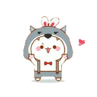 🐰 만화, 동물, 귀여운, 스티커, 캐릭터, 토끼 telegram sticker