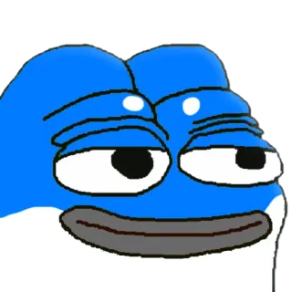 ☺️ Pepe the Frog Mème, Grenouille, Pepe, Internet, Expression, Bleu telegram sticker