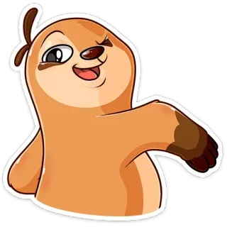 😉 sloth, cartoon, animal, cute, winking, friendly telegram sticker