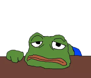 😞 Pepe the Frog pepe, grenouille, mème, mème internet telegram sticker