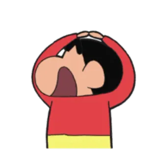 😀 Shin-chan dibujos animados, anime, impactado, sorprendido telegram sticker