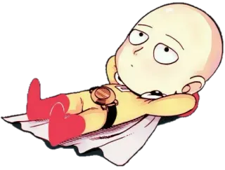 🙌 Saitama One-Punch Man Аниме, Ванпанчмен, Сайтама, Герой, Наклейка telegram sticker