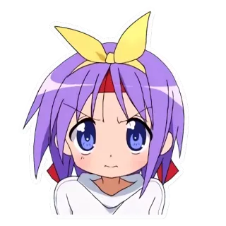 😠 Konata Izumi Lucky Star Anime, Manga, Lucky Star, Konata Izumi, Cartoon, Süß telegram sticker