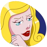 😥 triste, llorando, rubia, mujer, dibujo whatsapp sticker
