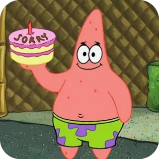 🫥 Patrick Star SpongeBob SquarePants SORRY telegram sticker