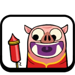 🤦‍♂ Clash Royale clash royale, chevaucheur de cochon, roquettes, emote, jeu vidéo whatsapp sticker