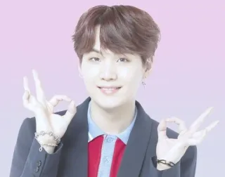 👌 Suga Suga, K-Pop, OK-Zeichen, BTS, Person, Koreanisch, Berühmtheit telegram sticker