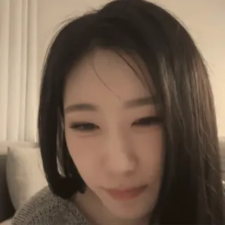 ♣️ mulher, rosto, retrato, coreana, asiática telegram sticker