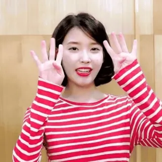 🙌 IU IU, Singer, K-pop, Celebrity, Woman, Korean telegram sticker