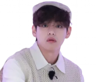😳 V K-pop, singer, male, person, celebrity, V, BTS telegram sticker
