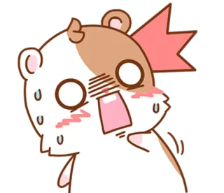 😱 Hamster, verängstigt, geschockt, Tier, süß, Cartoon telegram sticker