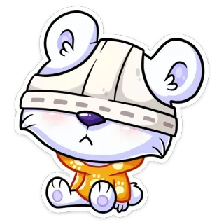 🙈 kreskówka, niedźwiedź, zwierzę, naklejka, słodki, biały telegram sticker