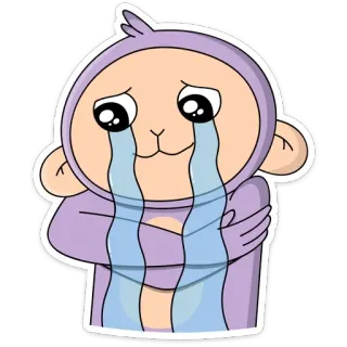 😭 weinen, traurig, affe, comic, tränen, emotion telegram sticker