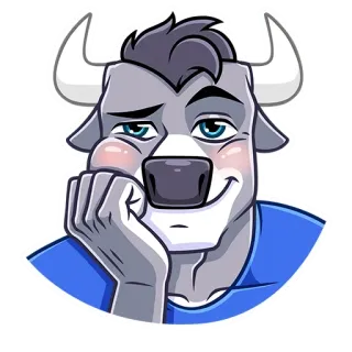 ☺️ 미노타우로스, 황소, 만화, 의인화, 캐릭터, 이모지 telegram sticker