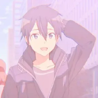 🥢 Kirito Sword Art Online Anime, Kirito, Sword Art Online, Karakter, Manga, Kartun telegram sticker