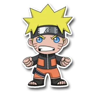 🦊 Naruto Naruto, Anime, Manga, Ninja, Kreskówka, Postać, Naklejka telegram sticker