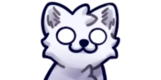 🙂 chó, chó trắng, hoạt hình, dễ thương telegram sticker
