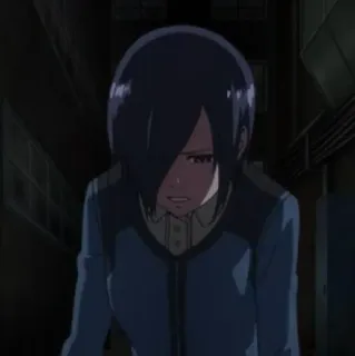 🪁 Touka Kirishima Tokyo Ghoul อนิเมะ, Tokyo Ghoul, Touka Kirishima, เศร้า, ผู้หญิง telegram sticker