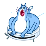 🏃‍♂️ cat, robot vacuum, pet, cute, animal, sticker telegram sticker