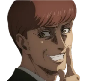 🤫 Floch Forster Attack on Titan Floch Forster, Attack on Titan, Anime, Manga, Grinsen, Bösewicht whatsapp sticker