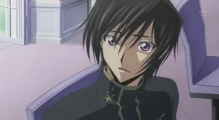 😧 Lelouch Lamperouge Code Geass Anime, Lelouch, Schüler, Schule, brünett telegram sticker