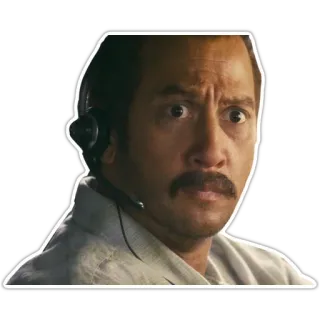 😟 Dwayne Johnson Dwayne Johnson, actor, celebridad, gracioso, meme, expresión telegram sticker