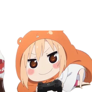 😊 Umaru Doma Himouto! Umaru-chan anime, Umaru, cute, gamer, hoodie, cheerful telegram sticker