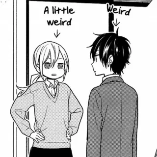 ♠️ A little weird, Weird Mangá, Anime, Personagens, Estranho telegram sticker