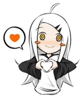 ❤ Anime, Desenho animado, Fofo, Coração, Amor telegram sticker