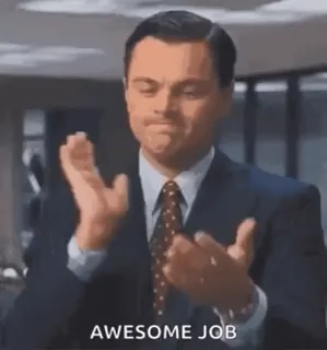 🙂 Jordan Belfort The Wolf of Wall Street AWESOME JOB whatsapp sticker