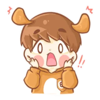 😱 Desenho animado, Anime, Fofo, Kawaii, Chocado, Surpreso telegram sticker