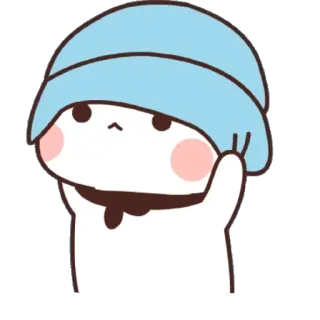 🙄 Cartone animato, Carino, Chibi, Cappello, Adesivo telegram sticker