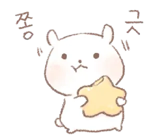 💬 쭙 süß, Tier, Hamster, Snack, Illustration, Cartoon whatsapp sticker